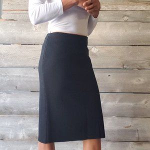 Miu Miu Black Wool Skirt